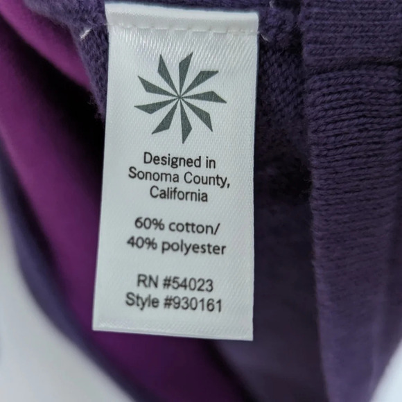 Athleta sz XS Stoked 1/2 Zip Pullover Knit Sweater Purple Floral Lotus Athletic - Picture 7 of 8